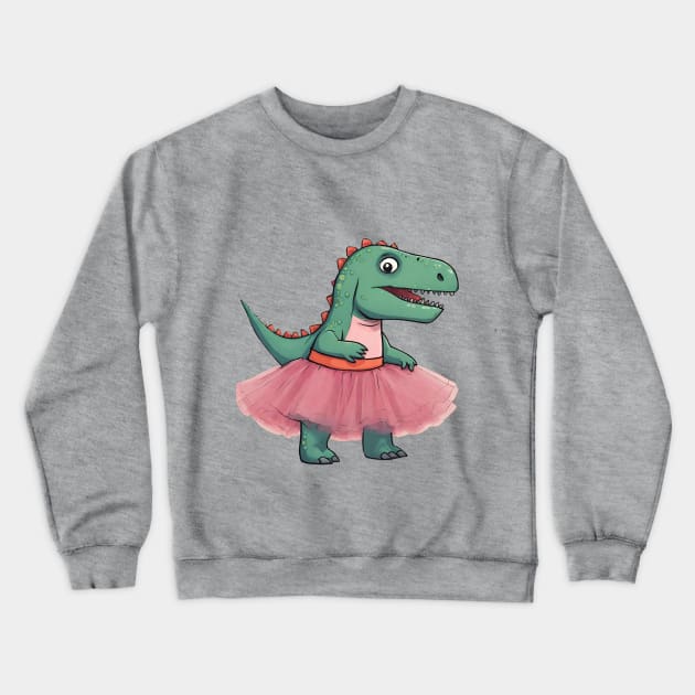 Dinosaurier in Tütü Crewneck Sweatshirt by LeahHa